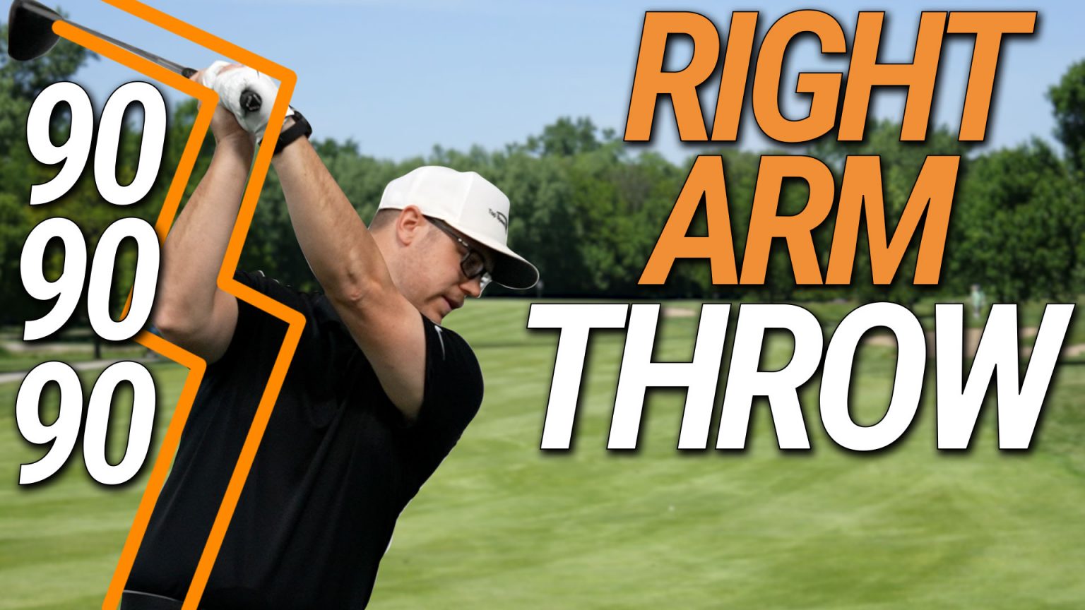 Right Arm Throw Golf Swing 909090 Drill • Top Speed Golf